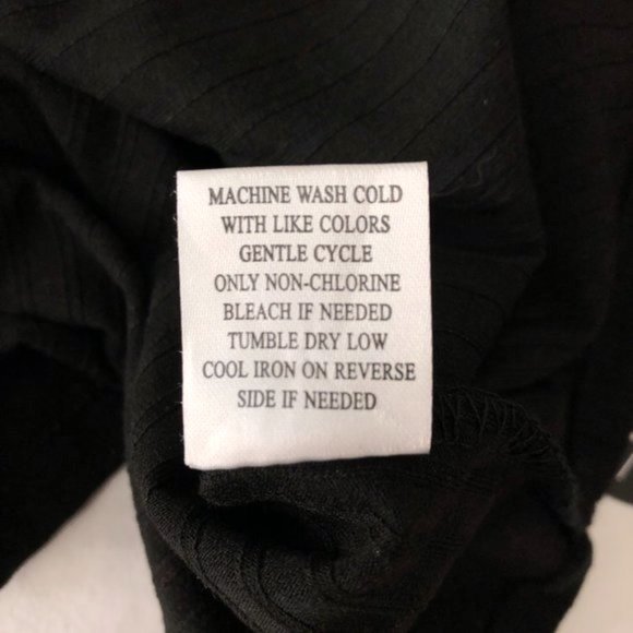 New Crave Fame Striped Rib Knit 3/4 Sleeve Tee Black Multi Juniors Size Medium - Picture 13 of 13